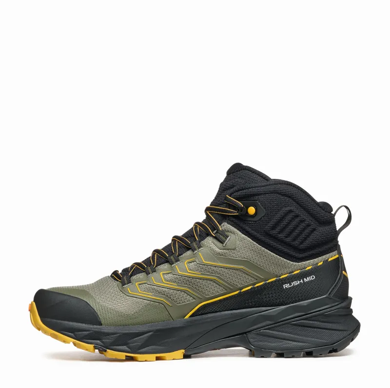 Scarpa Mens Rush Mid GTX 2 Boots - Moss-Sulpher-2